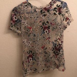 Sheer floral top